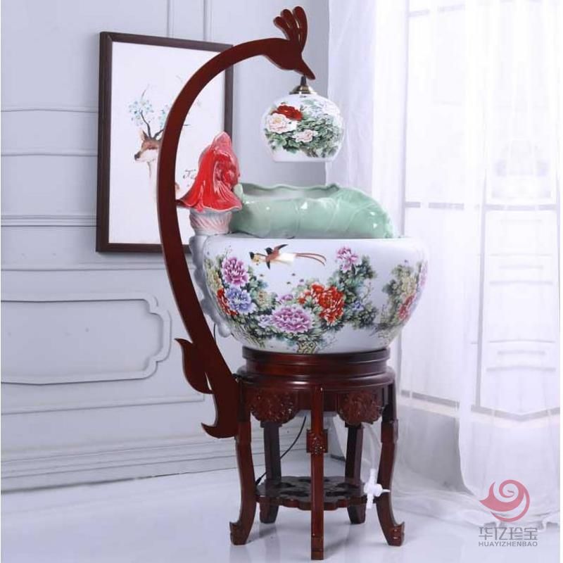 景德镇陶瓷富贵有余粉彩陶瓷缸