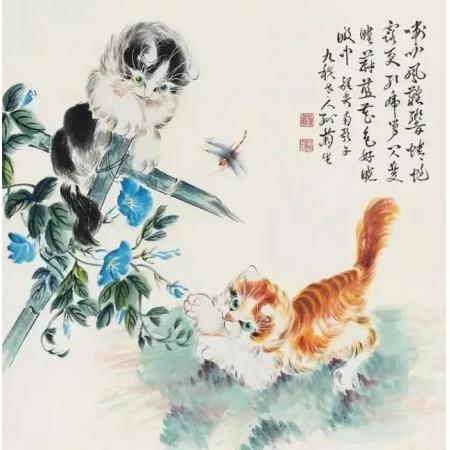 “猫王”书画名家孙菊生《猫3》