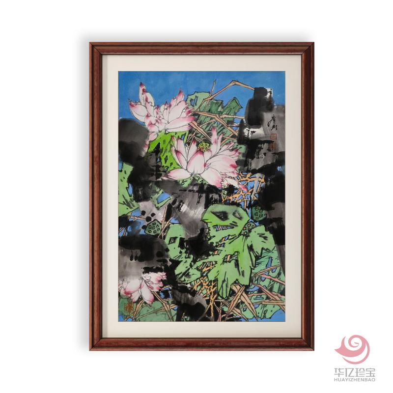 任广彬2.7平尺花鸟写意作品《香远益清》