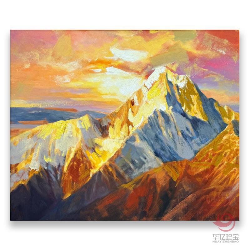 中央美院教授张元2.7平尺油画作品《金山》