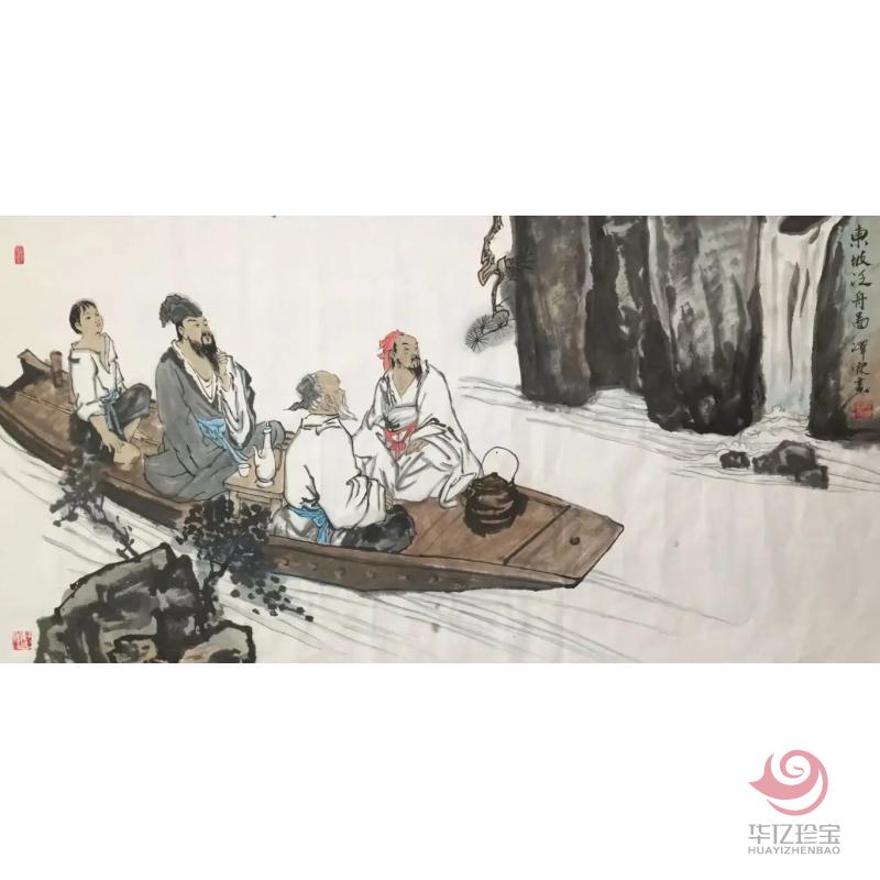 李泽霖作品《东坡泛舟图》