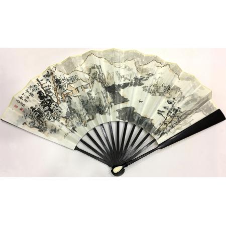 中国美术家协会会员 宋长发 书画成扇《江山雪霁（冬1）》