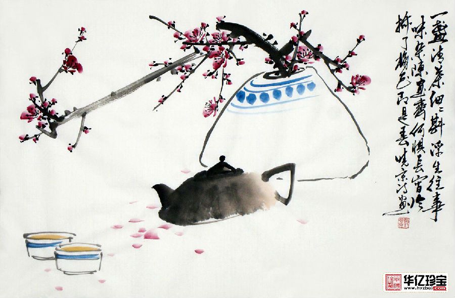 郑晓京写意花鸟画作品《插了梅花即是春》