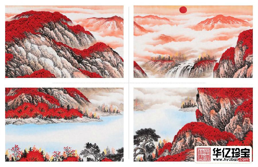 万山红遍聚宝盆 李林宏新品力作风水画《鸿运当头》 万山红遍聚宝盆 李林宏新品力作风水画《鸿运当头》