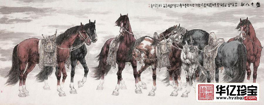 八骏图 陈云鹏新品佳作动物画骏马图《盛世八骏》 八骏图 陈云鹏新品佳作动物画骏马图《盛世八骏》