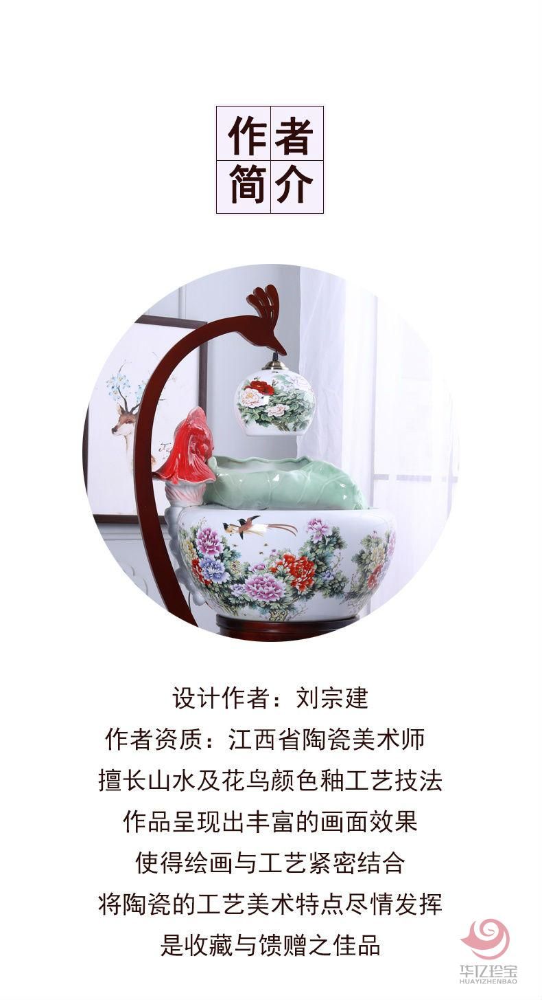 景德镇陶瓷富贵有余粉彩陶瓷缸 景德镇陶瓷富贵有余粉彩陶瓷缸