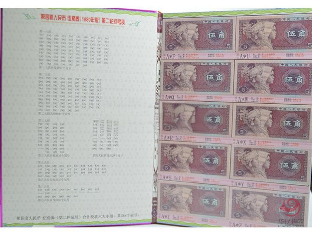 第四套人民币伍角券冠号大全